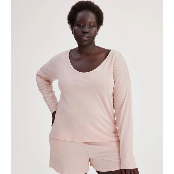 NWT Girlfriend Collective Dawn Sleep Long Sleeve Tee medium - Picture 1 of 4